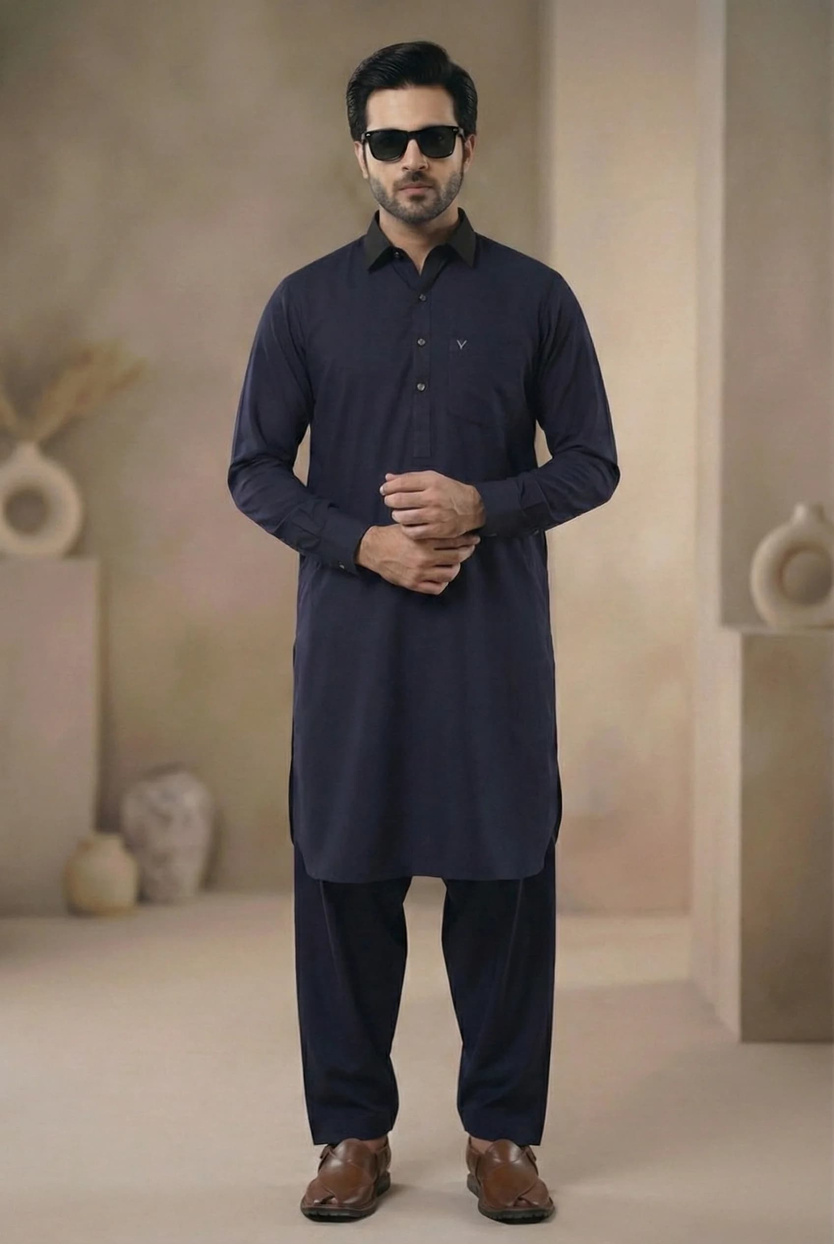 Blanded Navy Blue Ready-to-Wear Poket logo